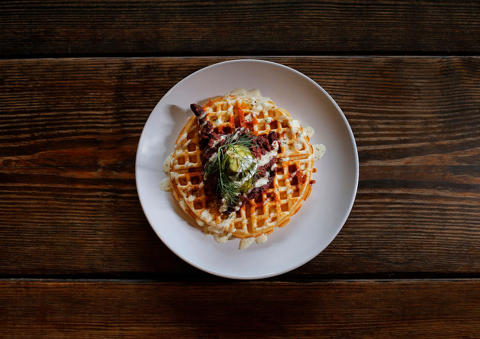 Illustration - 3rd placeNashville Hot Chicken and Waffle at Alqueria Farmhouse Kitchen in Columbus.(Kyle Robertson / The Columbus Dispatch)